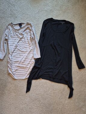 Lot Of 2 Maternity Scoop-Neck Tops